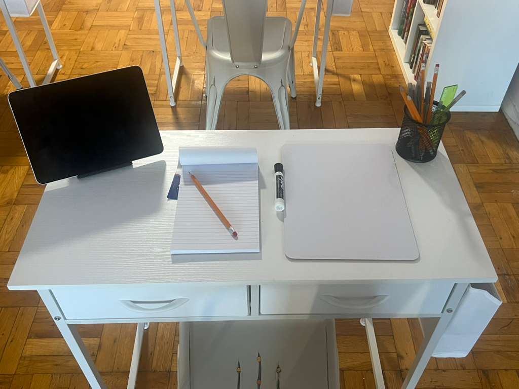 Student work area at JAYmath